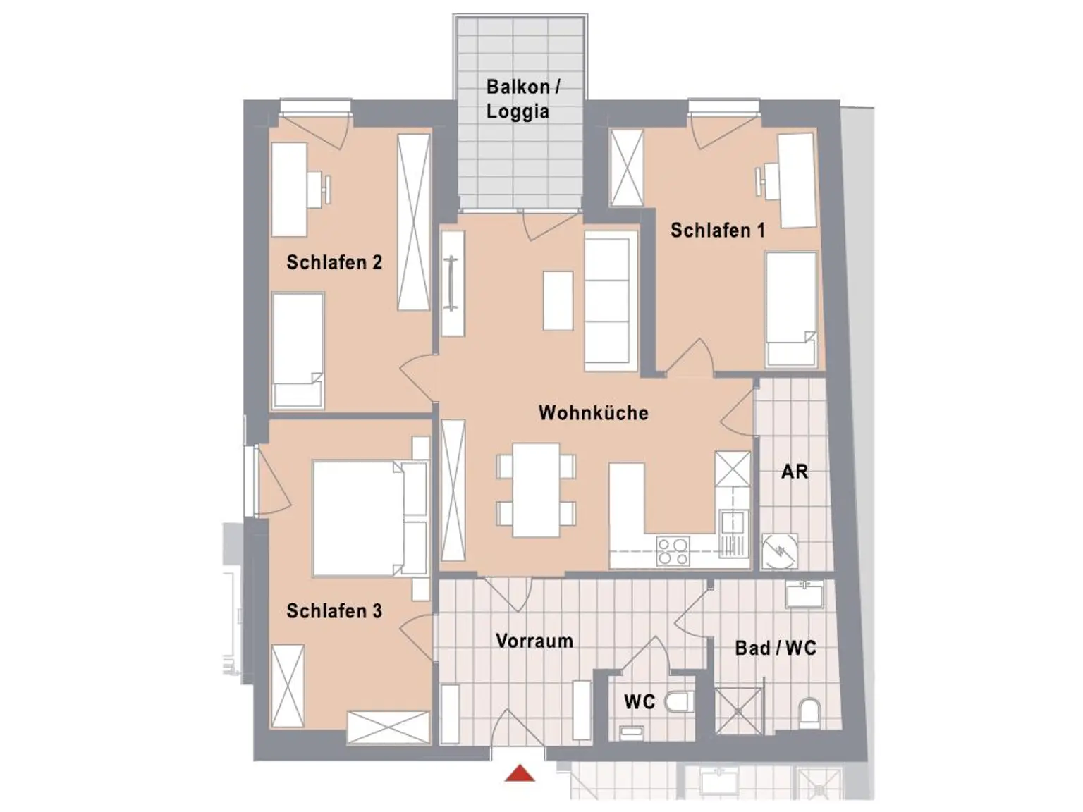 PROVISIONSFREI! Neubauprojekt - St.Leonhard! Große 2-Zimmerwohnung mit Innenhofbalkon!