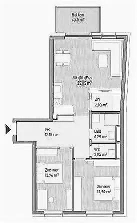 NEU 8020 1.OG, Top 5 - 74m² Wohnung + Balkon, Niedrigenergie A+, Erstbezug 2027