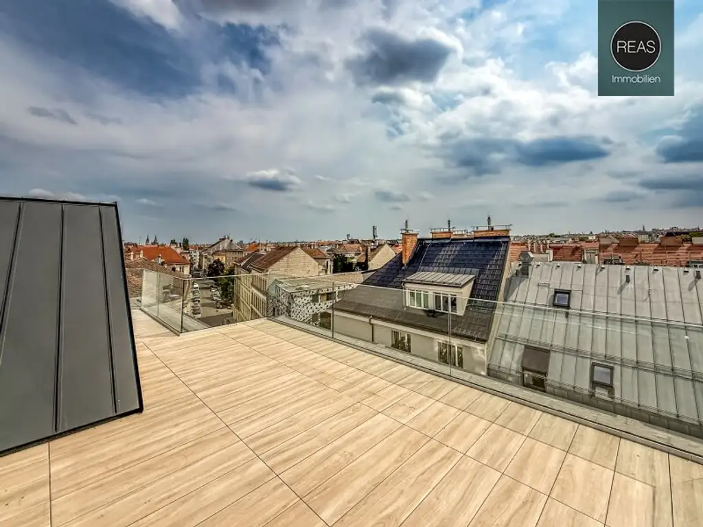 Erstbezug: Atemberaubendes Dachgeschoss - Apartment (klimatisiert) mit 3 Terrassen und hochwertiger Ausstattung im trendigen Ottakring!