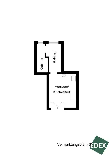 26 m² Altbauwohnung mit Entwicklungspotenzial – 10. Bezirk