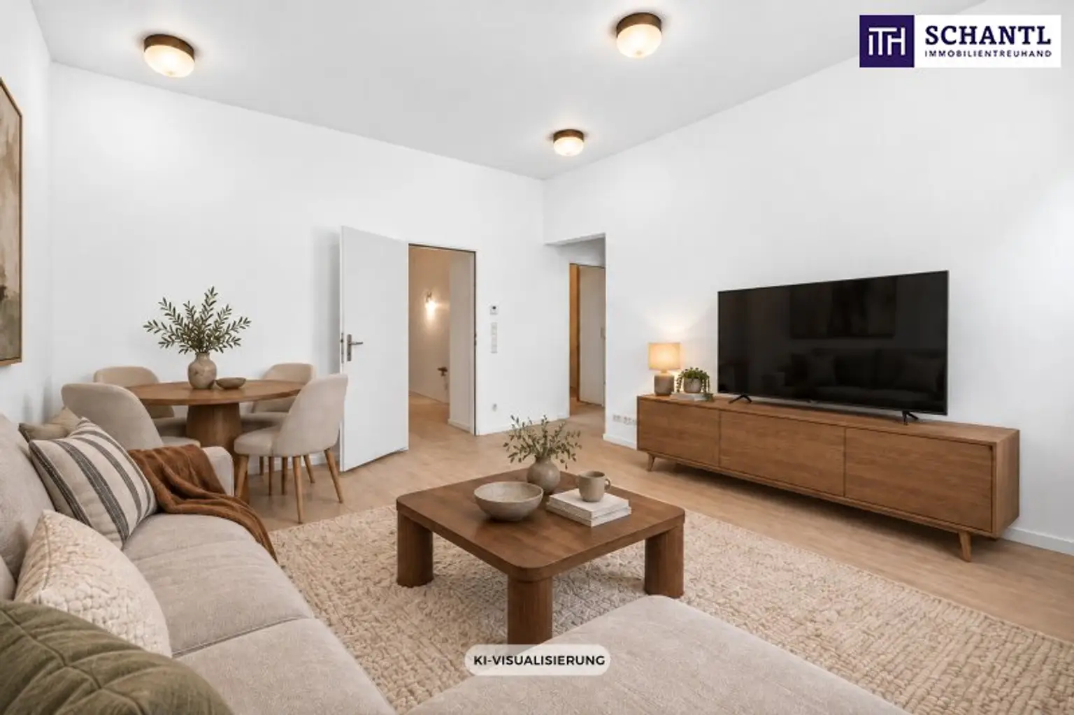Wohnzimmer, KI Visualisierung