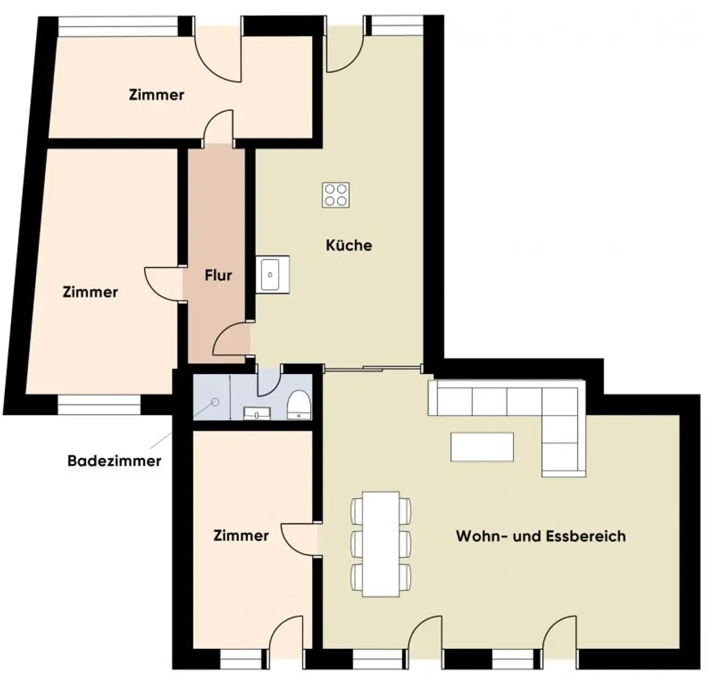 Ankommen und wohlfühlen! Gartenwohnung in angenehmer Gegend - erweiterbar auf 4 Zimmer!