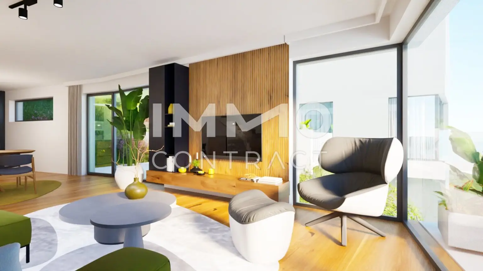 Höflein Innenvisualisierung 04 Wohnzimmer nah