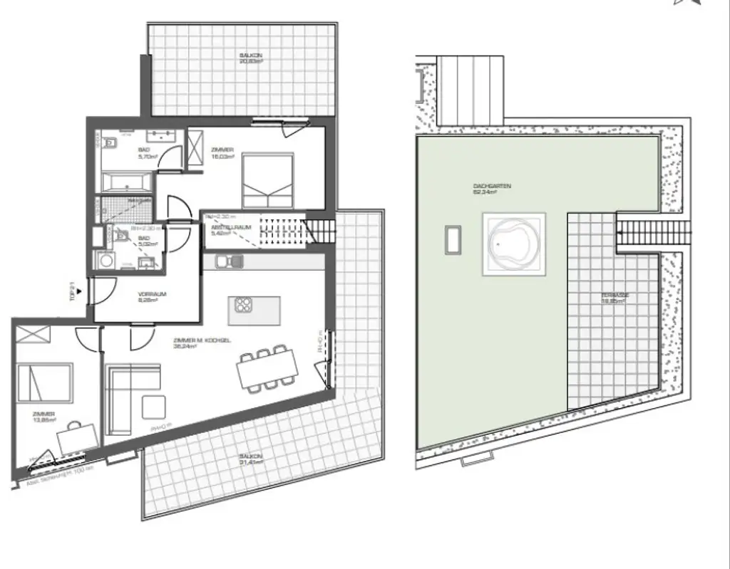 LUXURIÖSER ERSTBEZUG MIT TRAUMTERRASSE – 3-ZIMMER-DACHGESCHOSSWOHNUNG IN 1210 WIEN