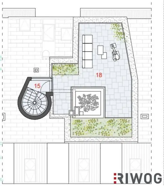 3,7m Raumhöhe im DG, Garage mit 2 Stellplätze, Atrium, Aufzug in die Wohnung und 360° Dachterrasse