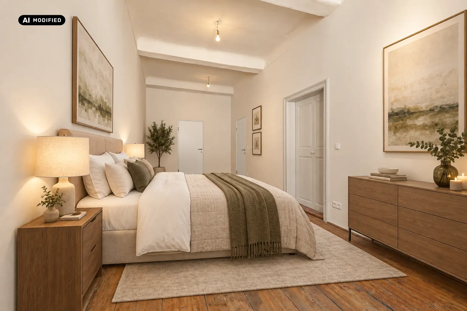 KI-bearbeitet – Schlafzimmer