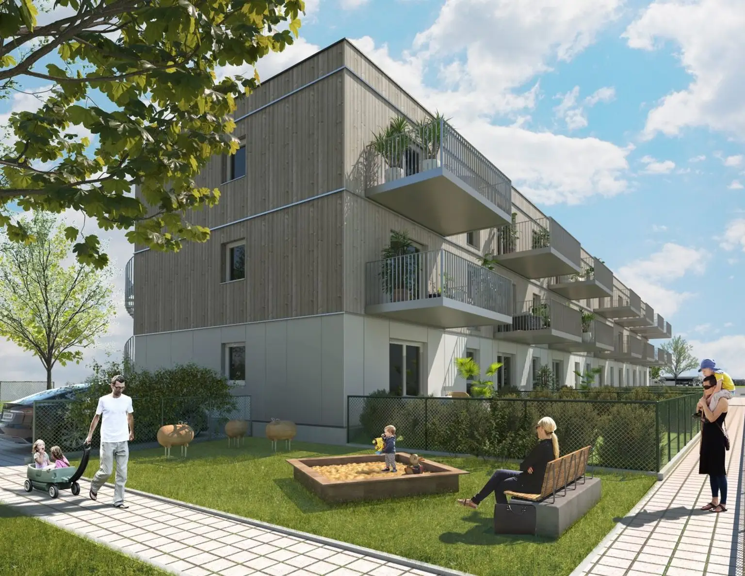 Neubauprojekt Holzblock in der Völkermarkterstraße in Klagenfurt - PROVISIONSFREI