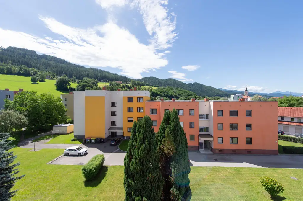 Charmante Eigentumswohnung mit Entwicklungspotenzial & Baugrundstück am idyllischen Mürzufer
