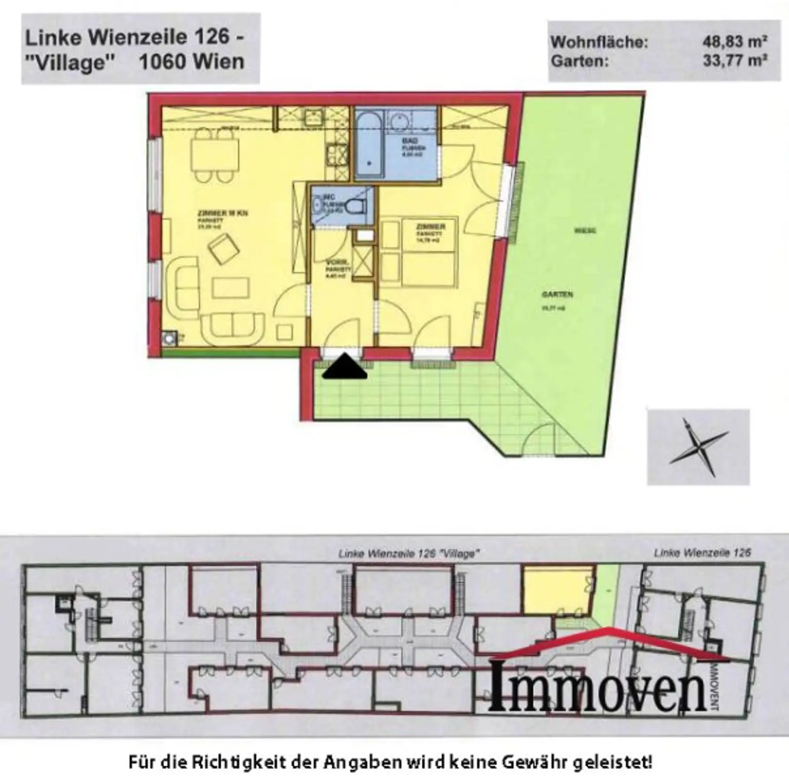 RUHIGE LAGE: Helle 2-Zimmerwohnung mit Garten (Mietbeginn 01.11.2025)