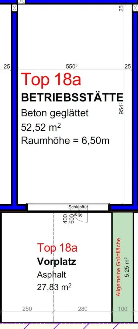 Betriebs- oder Lagerhallen von 59 - 230 m² Fläche im FE Business Park St. Florian / Asten zu vermieten - PROVISIONSFREI! (Top 18a)