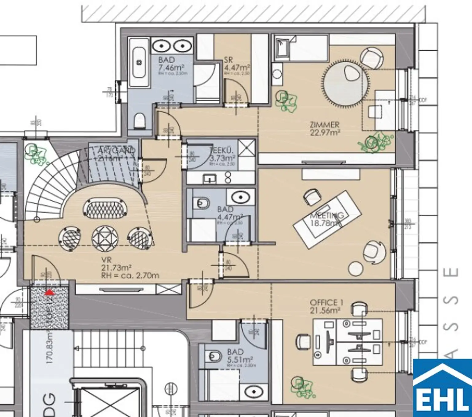 Exklusive Dachgeschoßwohnung mit Blick auf die Wiener Staatsoper!