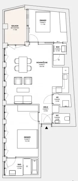 ++MOLLARD 50++ stilvolle 3-Zimmer-Wohnung mitten im Herzen der Stadt