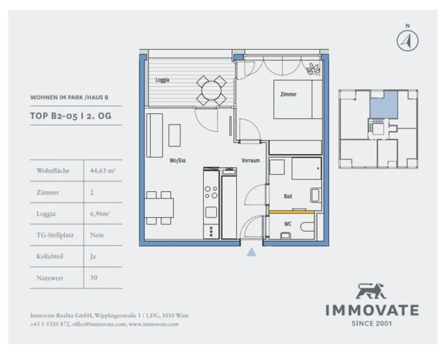 VERFÜGBAR AB 01.07.2025 - TOP MODERNE 2 ZIMMER WOHNUNG im NEUEN JAKOMINI VERDE