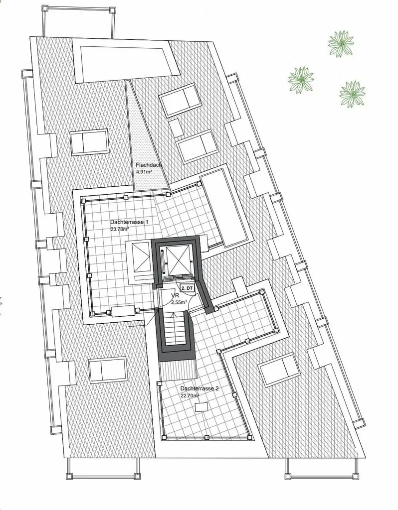 Stilvolle Dachmaisonette mit 3 Terrassen in neu errichteter Stilvilla + Garage 1180 Wien