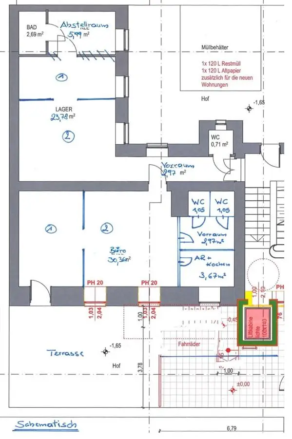 Vielseitig nutzbare Gewerbeimmobilie in WU-Nähe mit Terrasse - Kurzzeitvermietung möglich