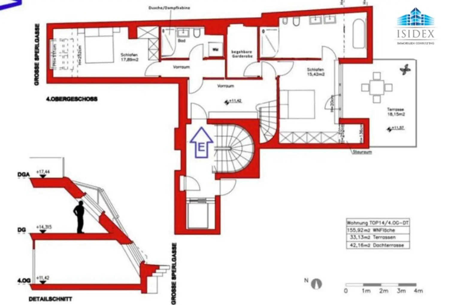 Dachgeschosstraum im Karmeliterviertel für Anleger