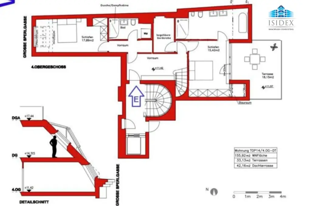 Dachgeschosstraum im Karmeliterviertel für Anleger