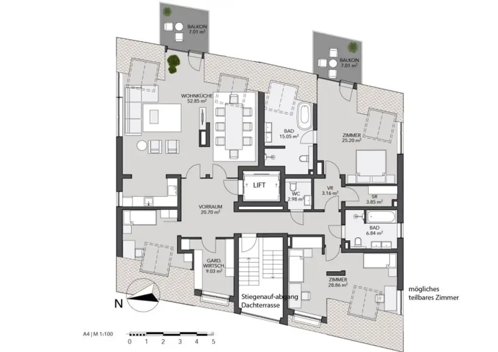 LUXUS Penthouse mit jeglichem Komfort