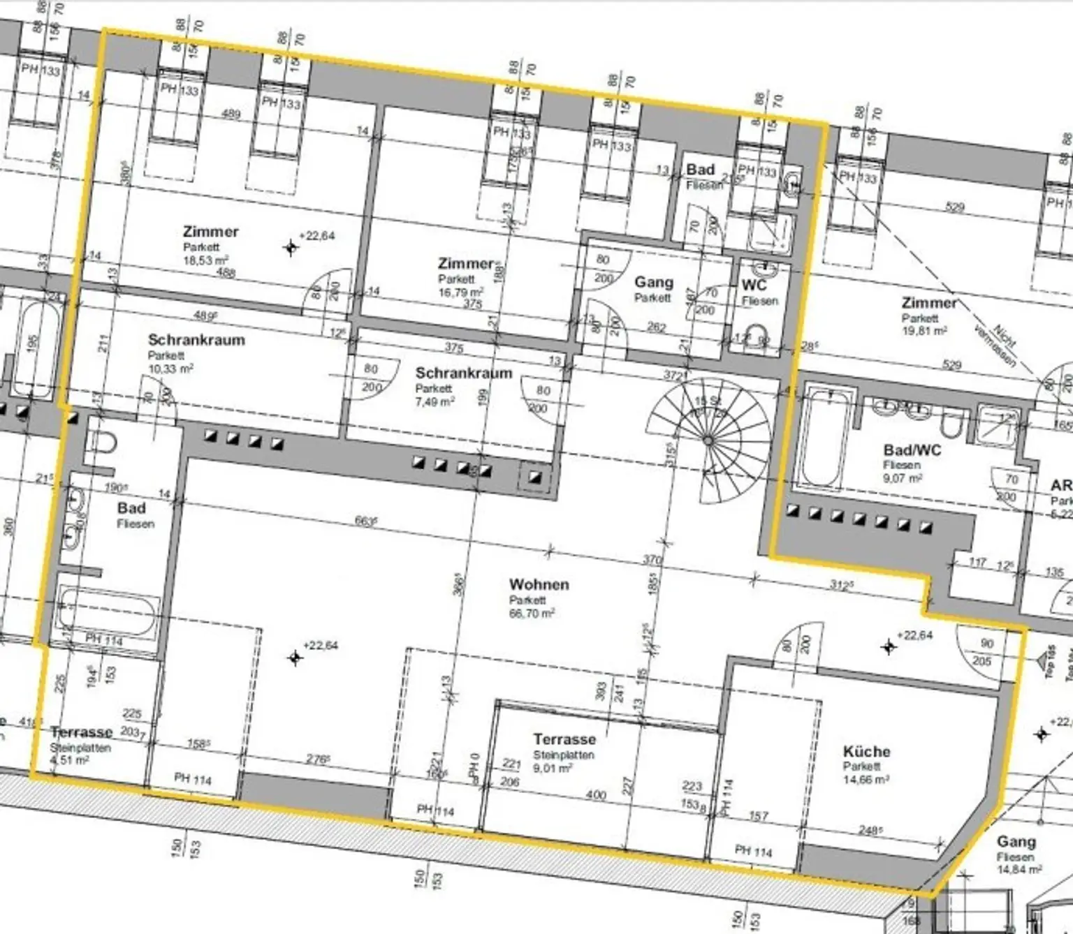 SKYLINE ROOFTOP APARTMENT : DG-Maisonette mit 2 Terrassen