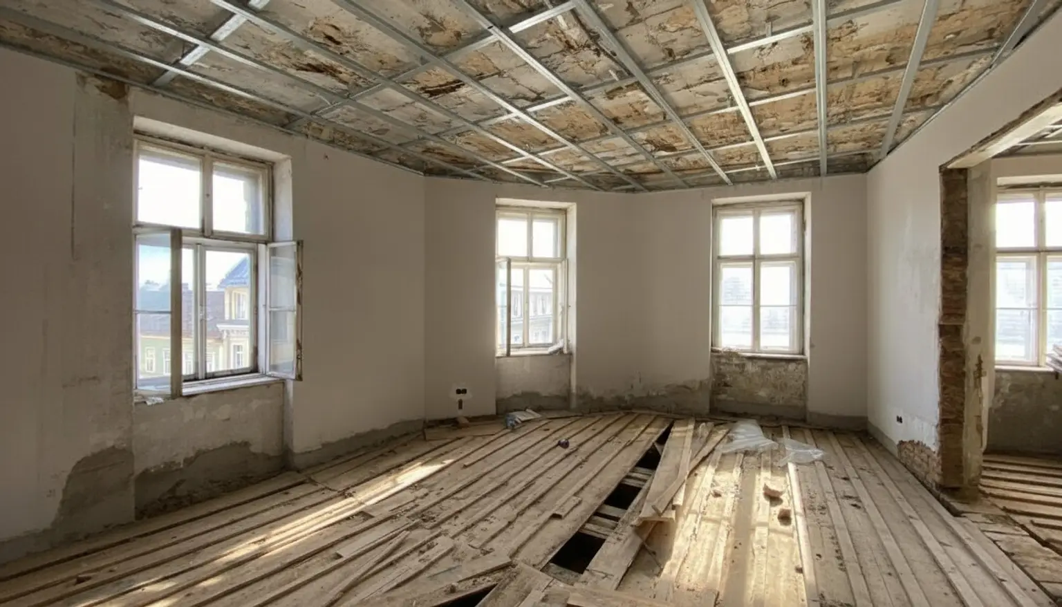 Belagsfertige 3-Zimmer-Wohnung in Herstellung