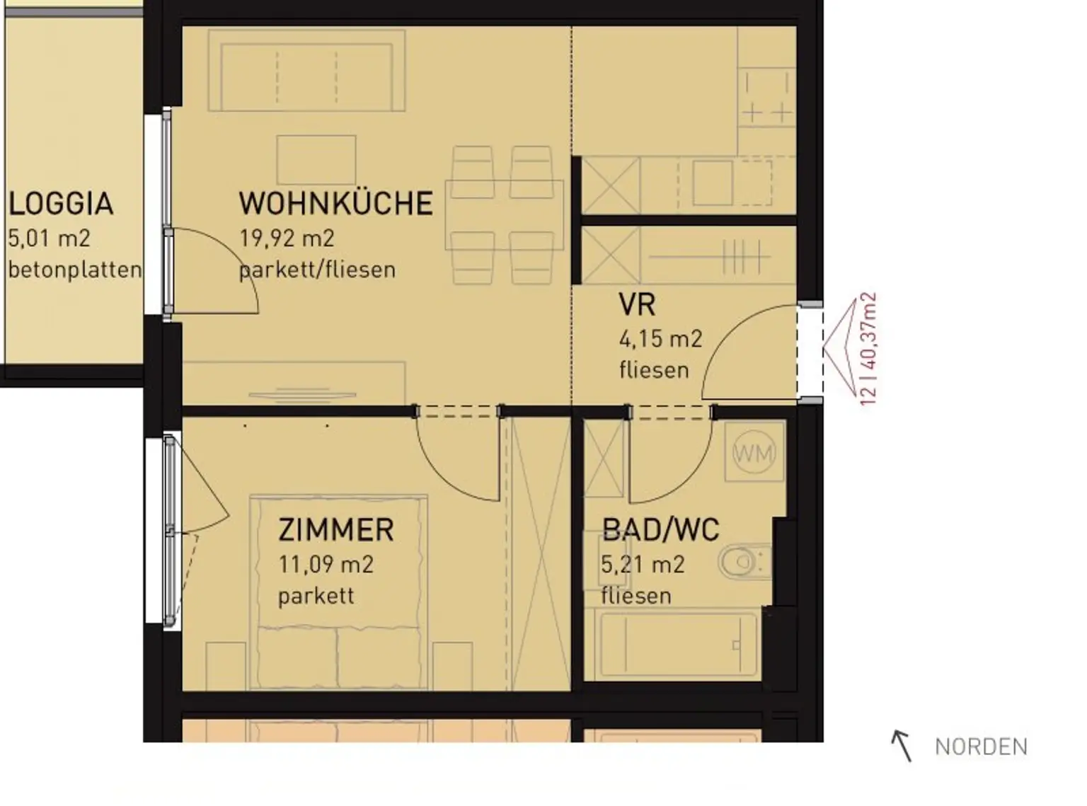 Grundriss: Lorettoplatz 1