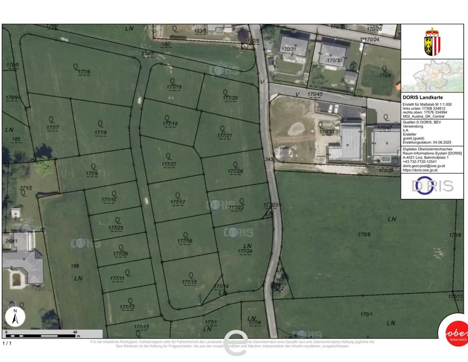 Baugrundstück 177/22 mit 729m² in Eberschwang