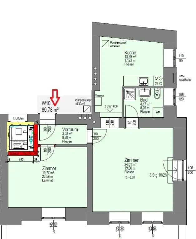Ebenerdige Stadtwohnung in charmanter Altstadtvilla an der Esplanade