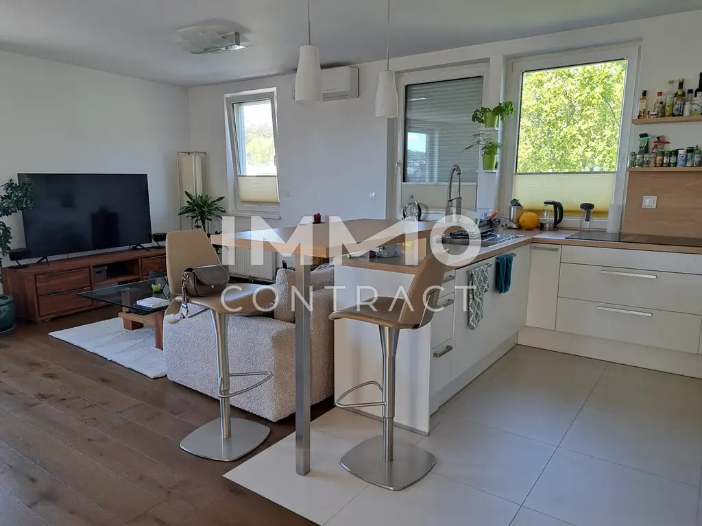 AUßERGEWÖHNLICHE DACHGESCHOSSWOHNUNG mit XL- Terrasse und XL Garagenplatz- Topzustand- Top Preis in 1130 Wien !
