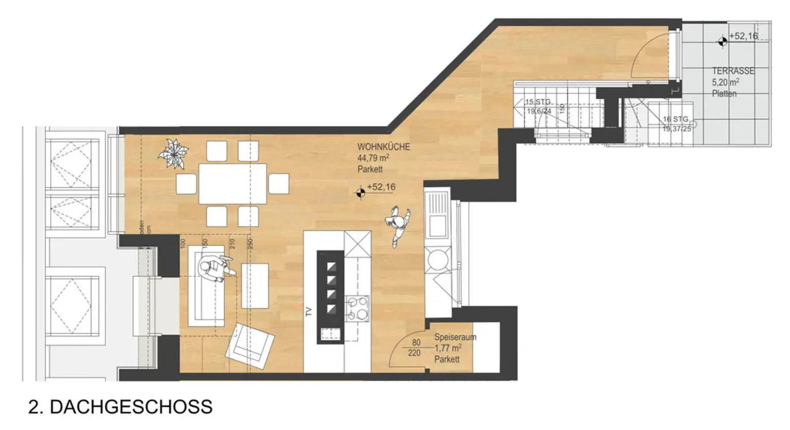 ÜBER DEN DÄCHERN WÄHRINGS | TOPLAGE NÄHE KUTSCHKERMARKT | EXKLUSIVE DACHGESCHOSSWOHNUNG MIT KLIMAANLAGE | TERRASSE | ERSTBEZUG