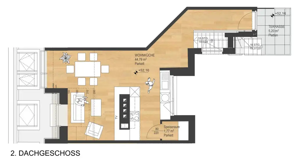 ÜBER DEN DÄCHERN WÄHRINGS | TOPLAGE NÄHE KUTSCHKERMARKT | EXKLUSIVE DACHGESCHOSSWOHNUNG MIT KLIMAANLAGE | TERRASSE | ERSTBEZUG