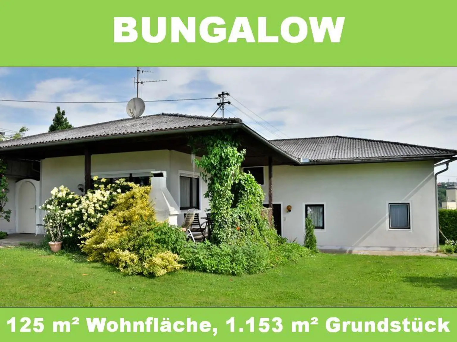 Sonniger Bungalow mit großem Grundstück am Kalvarienberg