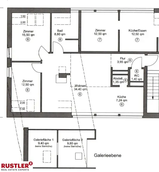 Außergewöhnliche 3-Zimmer Maisonette-Wohnung in Ruhelage