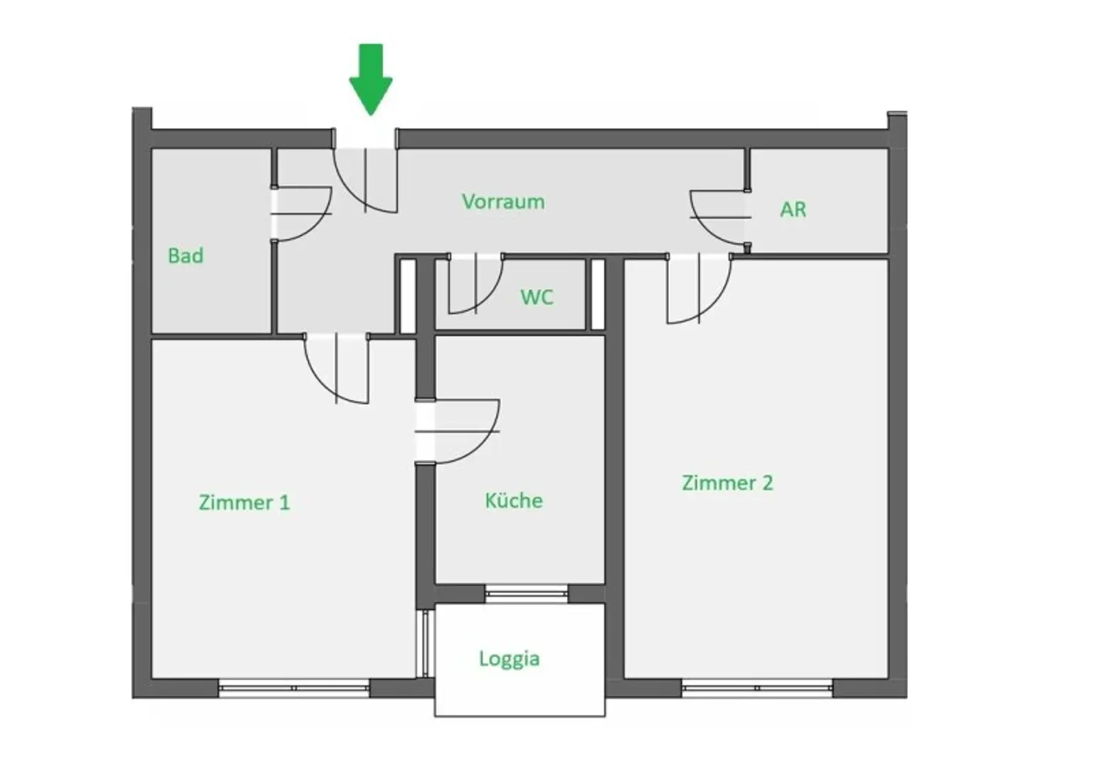 PROVISIONSFREI I RUHIGE LAGE I 2 ZIMMER I LOGGIA I 6.STOCK I AUSSICHT I LICHTDURCHFLUTET I PROJEKT WOHNEN