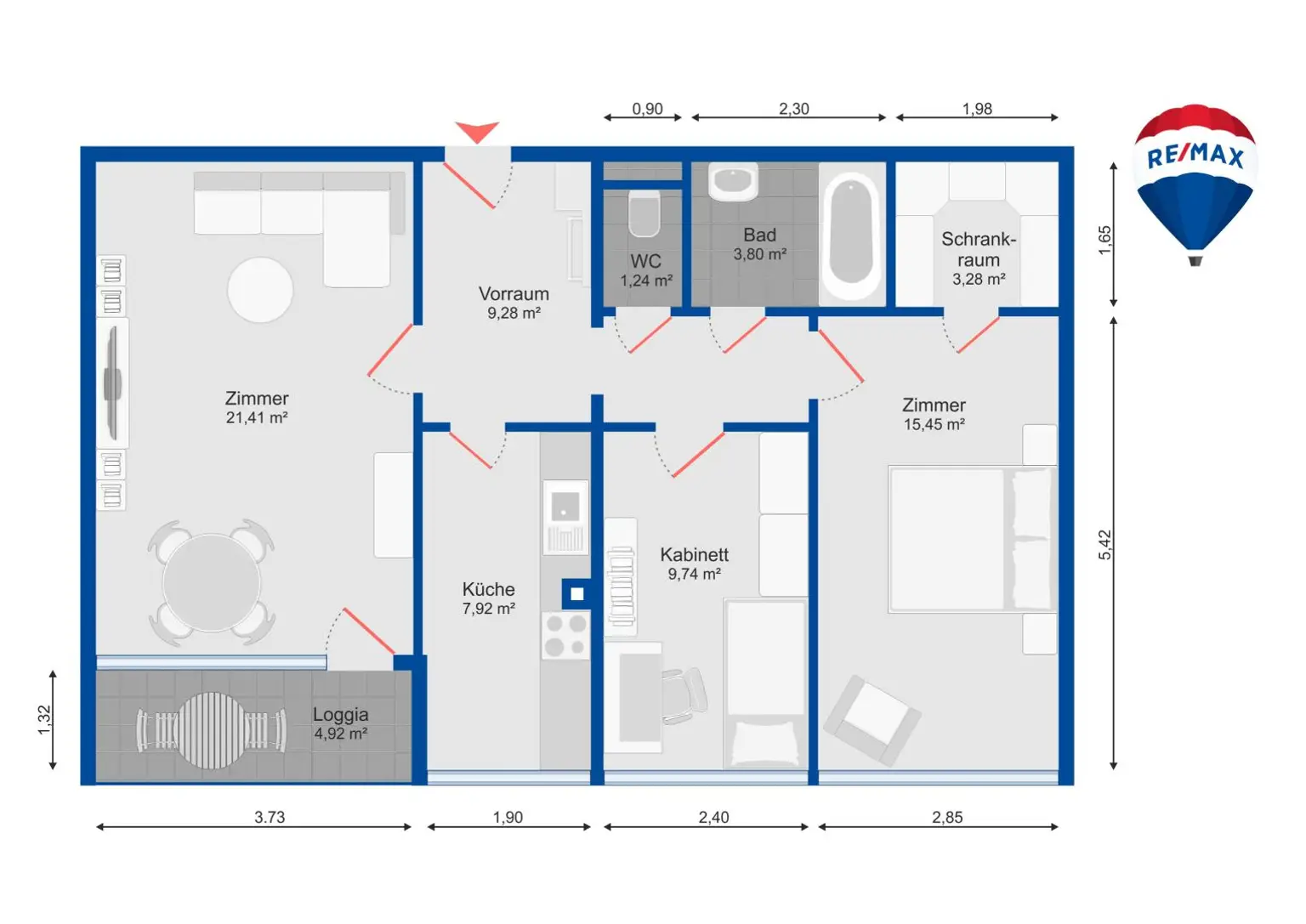 3 Zimmerwohnung Gersthof | Loggia | Viel Potenzial | Top Infrastruktur