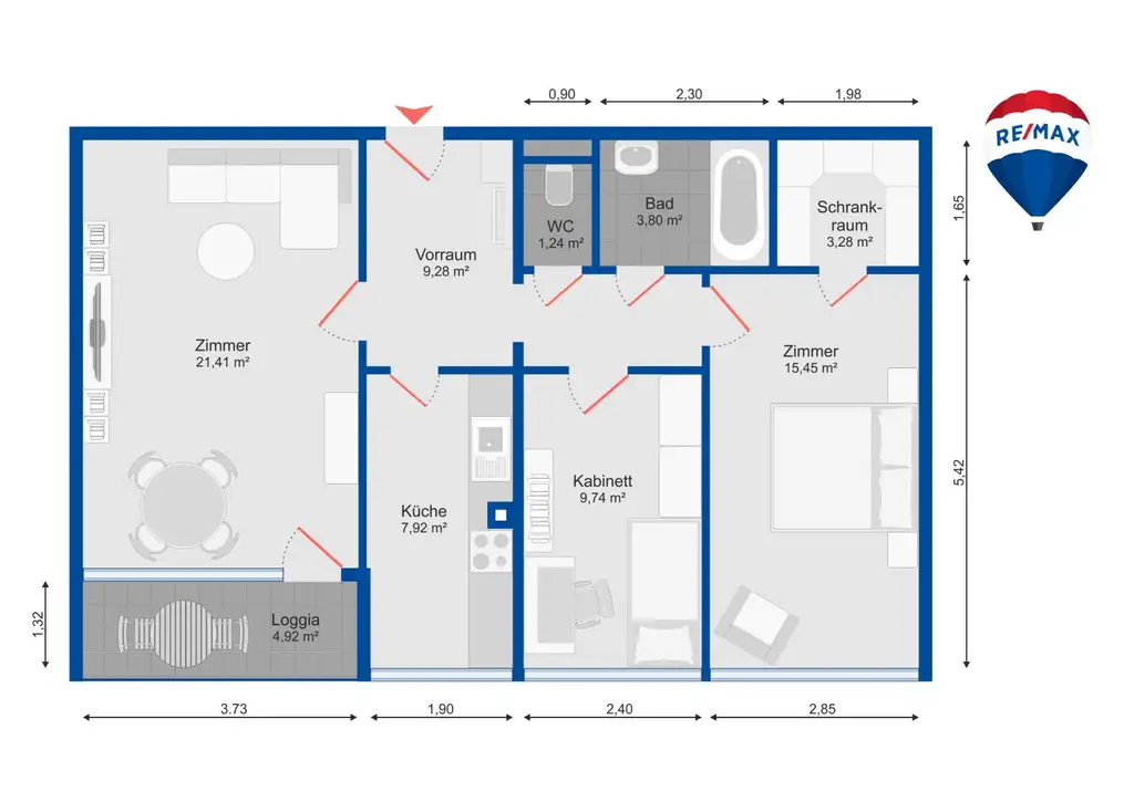 3 Zimmerwohnung Gersthof | Loggia | Viel Potenzial | Top Infrastruktur