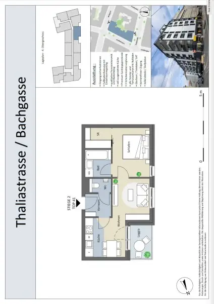 2 Zimmer LOGGIA-Neubauwohnung mit IDEALER Aufteilung - Nahe U6 Thaliastraße