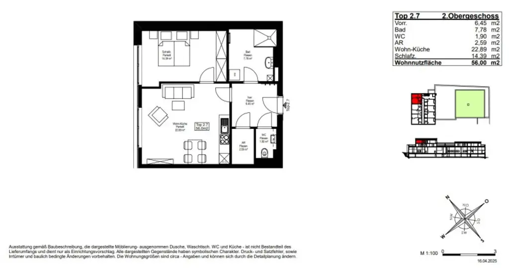 TOP 2.7 - NEUBAU - ERSTBEZUG - 2 Zimmerwohnung mit eigenem Tiefgaragenplatz