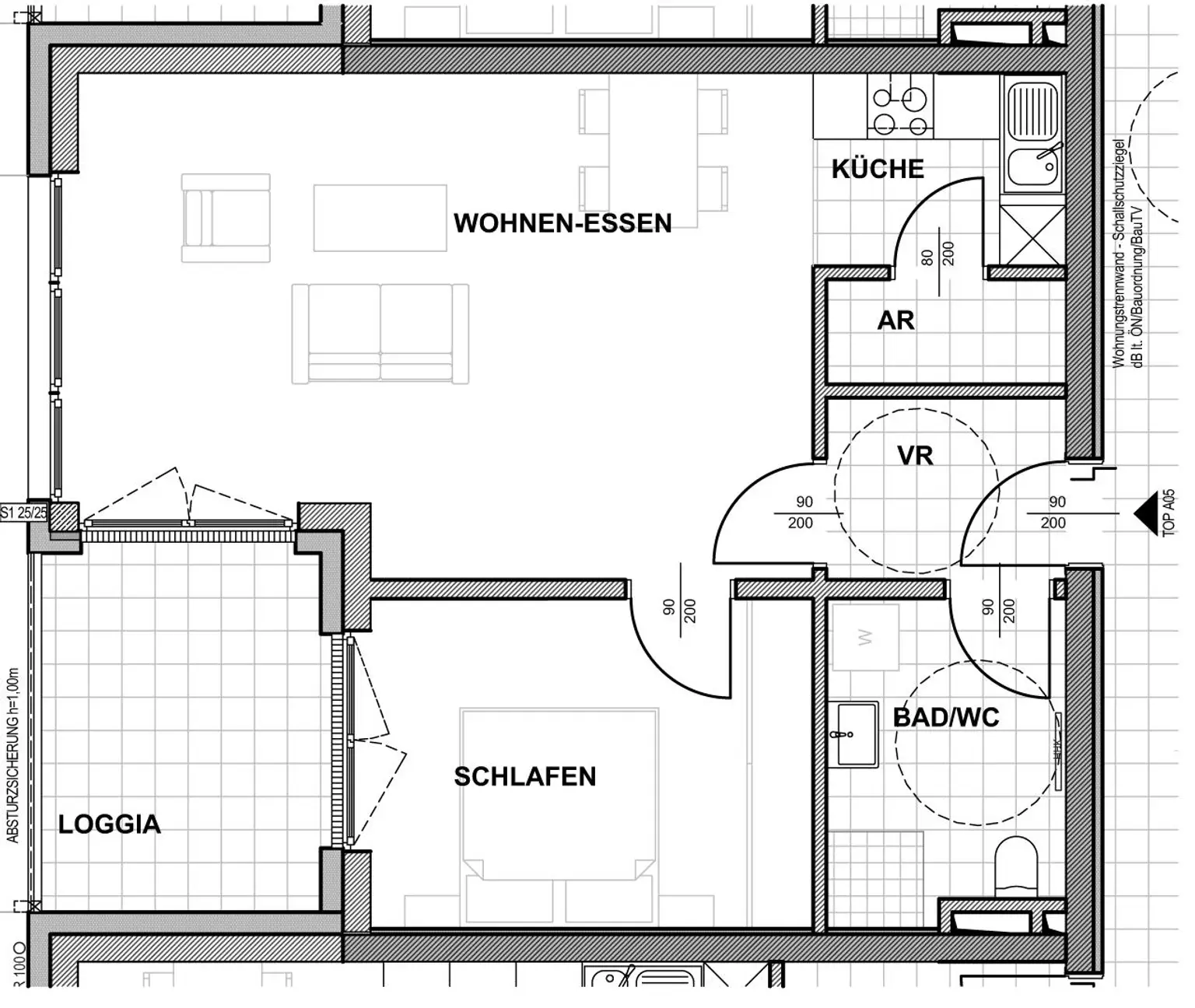 Moderne Mietwohnung inkl. Einbauküche und Loggia - Top A05