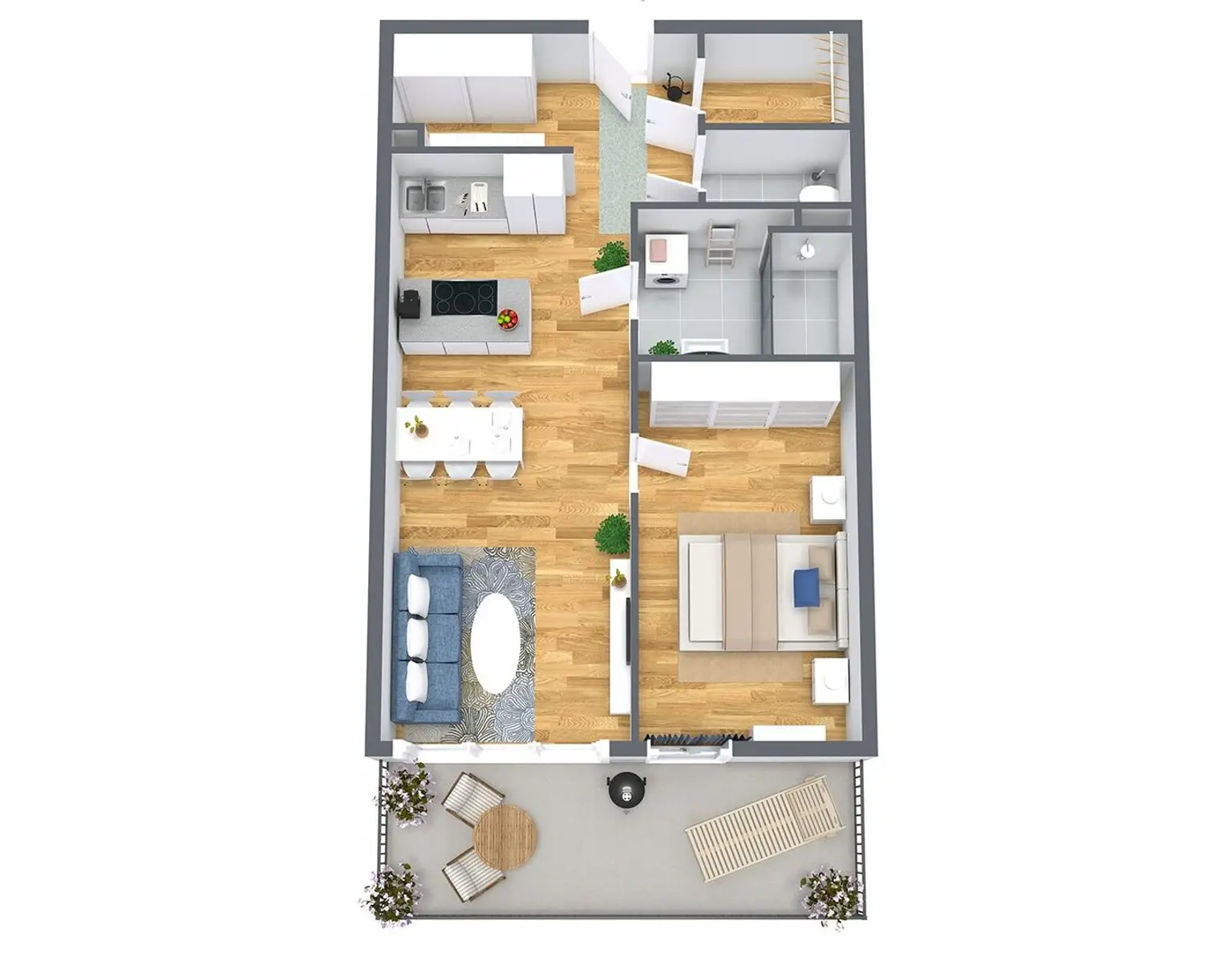 Vermietete ANLEGERWOHNUNG | 3,18% Rendite | 2-Zimmerwohnung mit Balkon in Liezen
