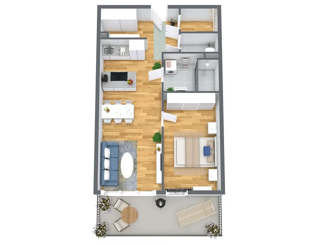 Vermietete ANLEGERWOHNUNG | 3,18% Rendite | 2-Zimmerwohnung mit Balkon in Liezen