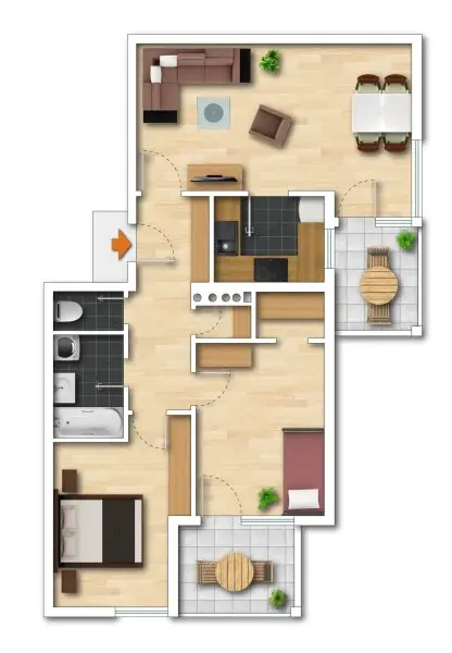 Grundriss Wohnung