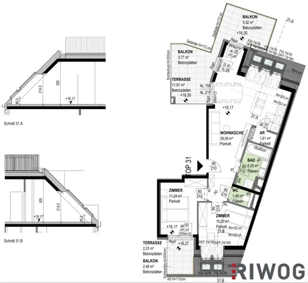 DG-ERSTBEZUG | Atemberaubender Fernblick | Dachterrasse | ca. 3 m Raumhöhe | Fernwärme & Klimaanlage | TG-Stellplatz optional | Nachhaltiges Wohnbauprojekt