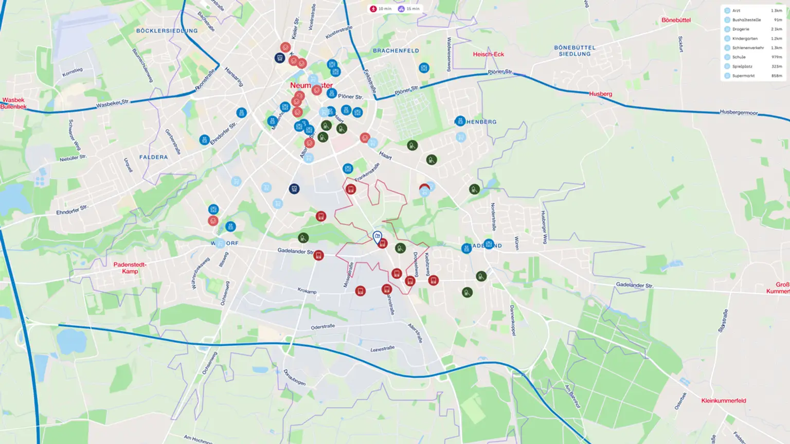 Lageplan-Boostedter Str. 212, 24539 Neumünster _ Gadeland, Deutschland-Kartenaus