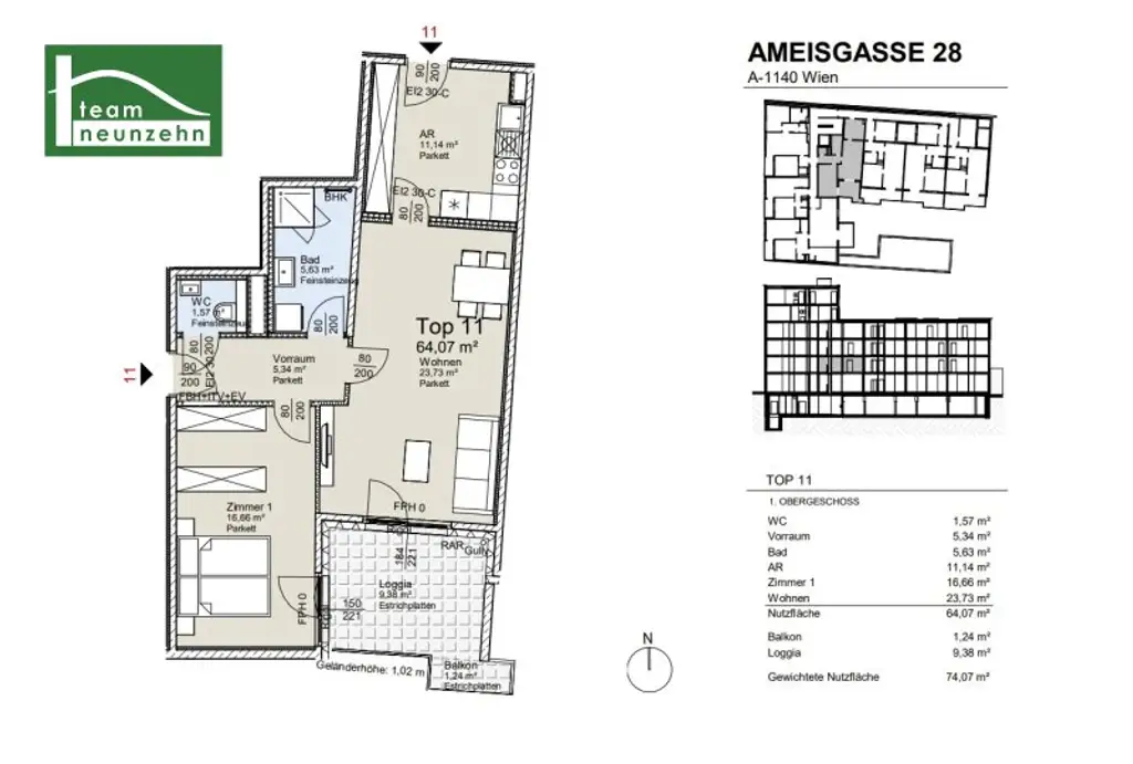 Fertiggestellte Neubau-Erstbezugswohnungen in Penzing nahe Schönbrunn. Küche inklusive!