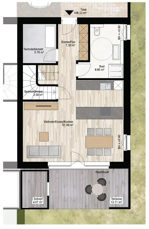Haus A Grundriss ohne Maßstab
