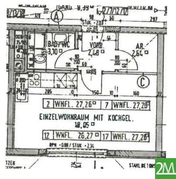1-Zimmer-Wohnung nahe U1 Troststraße