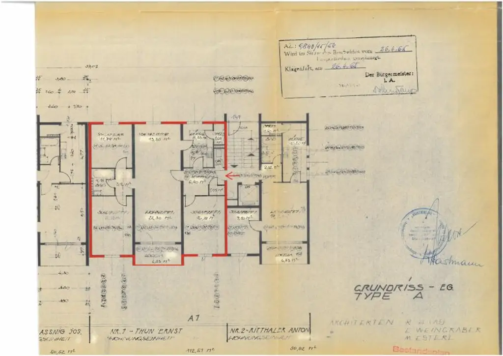 Sanierungsbedürftige aber super aufgeteilte 4 Zi Wohnung mit 112m² in Waidmannsdorf - Villacherstraße
