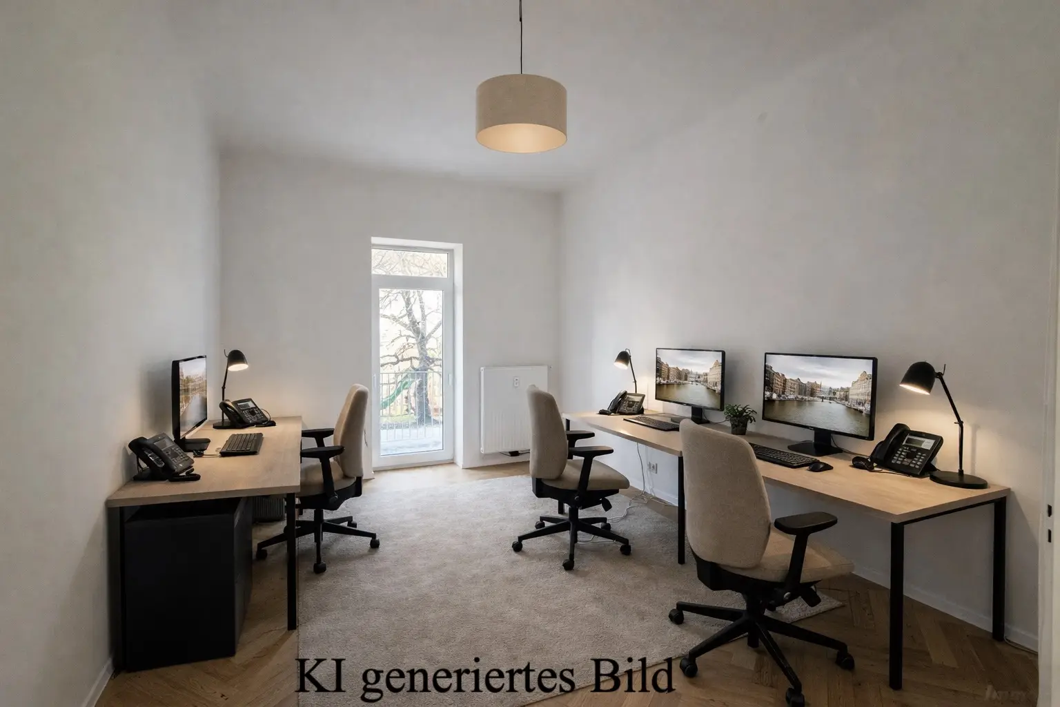 Moderne Bürogemeinschaft mit eleganter Einrichtung