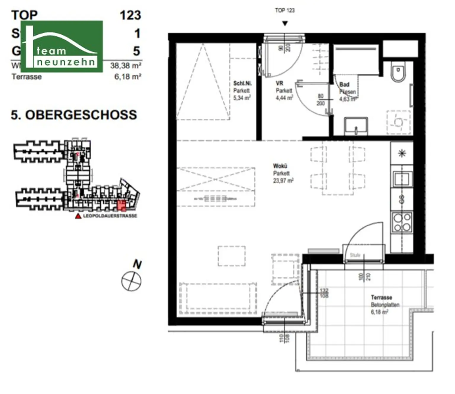 LEO 131 - Moderne Studio-Wohnung mit tollem Weitblick! Gute Anbindung nach Floridsdorf, nahe Siemens und Teresa-Tauscher-Park