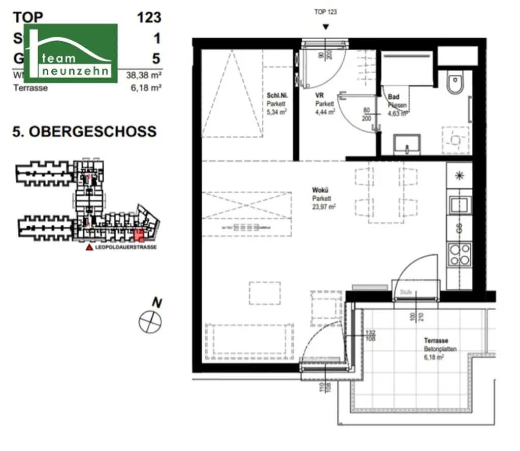 LEO 131 - Moderne Studio-Wohnung mit tollem Weitblick! Gute Anbindung nach Floridsdorf, nahe Siemens und Teresa-Tauscher-Park